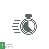 Fast time icon. Quick delivery concept. Stopwatch symbol. Vector illustration isolated. EPS 10.