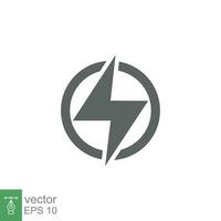 Power icon. Lightning, bolt, energy and thunder electric concept. Vector illustration isolated. EPS 10.