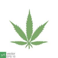 canabis, marijuana hoja icono. sencillo sólido estilo. cáñamo, plano, hierba, naturaleza, floral, hierba, médico concepto. glifo vector ilustración aislado en blanco antecedentes. eps 10