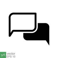 Bubble speech icon. Simple flat style. Talk, dialogue, chat, balloon, support, quote, conversation, communication concept. Vector illustration isolated on white background. EPS 10.