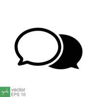 Bubble speech icon. Simple flat style. Talk, dialogue, chat, balloon, support, quote, conversation, communication concept. Vector illustration isolated on white background. EPS 10.