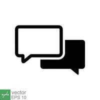 Bubble speech icon. Simple flat style. Talk, dialogue, chat, balloon, support, quote, conversation, communication concept. Vector illustration isolated on white background. EPS 10.