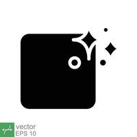 limpiar superficie icono. sencillo sólido estilo. fácil limpieza, superficie, mano limpiar, piso, cerámico, limpieza interna concepto. glifo vector ilustración aislado en blanco antecedentes. eps 10