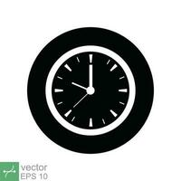 reloj icono. sencillo plano estilo. pared reloj rostro, oficina hora, marcar, flecha, círculo, redondo, mirar, hora concepto. vector ilustración aislado en blanco antecedentes. eps 10