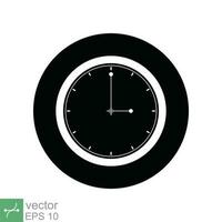 reloj icono. sencillo plano estilo. pared reloj rostro, oficina hora, marcar, flecha, círculo, redondo, mirar, hora concepto. vector ilustración aislado en blanco antecedentes. eps 10