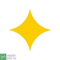 estrella brillar vector icono. sencillo plano estilo. amarillo, oro, centelleo, brillar, Chispa - chispear forma, para magia efecto, brillo, Brillantina, destello concepto. soltero ilustración aislado en blanco antecedentes. eps 10