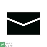 Email icon. Simple flat style. Envelope mail services, contacts message send letter, mailbox concept. Vector illustration isolated on white background. EPS 10.