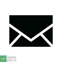 Email icon. Simple flat style. Envelope mail services, contacts message send letter, mailbox concept. Vector illustration isolated on white background. EPS 10.