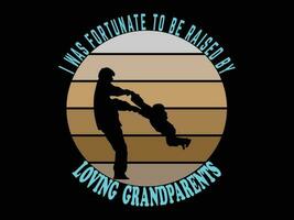 Happy GramdParent day to grandpa t-shirt design vector