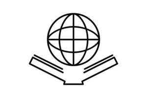 global education. related to E learning and online education. line icon style. Simple vector design editable