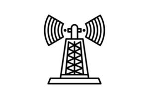 Network Signal Bars icon. icon related to network and connectivity settings. line icon style. Simple vector design editable