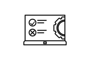 testing icon. Icon related to setup and action. line icon style. Simple vector design editable