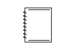 Note book icon. Icon related to stationery. line icon style. Simple vector design editable