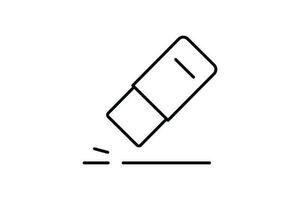 Eraser icon. Icon related to stationery. line icon style. Simple vector design editable