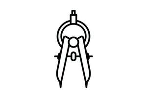 divider icon. Icon related to stationery. line icon style. Simple vector design editable