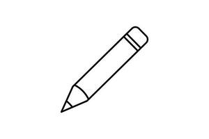 Pencil icon. Icon related to stationery. line icon style. Simple vector design editable