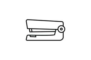 stapler icon. Icon related to stationery. line icon style. Simple vector design editable