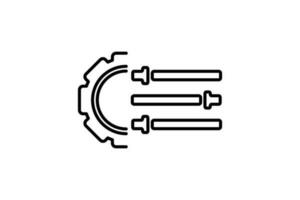 control icon. Icon related to setup and action. line icon style. Simple vector design editable