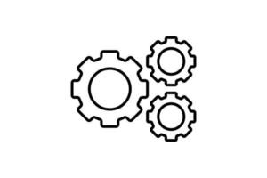 Configuration icon. icon related to gears, settings and configuration. line icon style. Simple vector design editable