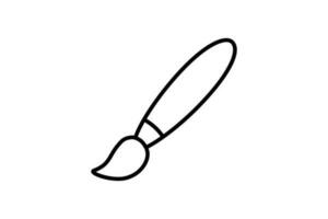 Paint brush icon. icon related to A classic symbol of painting and creativity. line icon style. Simple vector design editable