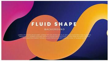 Abstract Colorful gradient fluid shape background vector Design