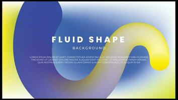 Abstract Colorful gradient fluid shape background vector Design