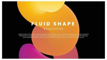 Abstract Colorful gradient fluid shape background vector Design