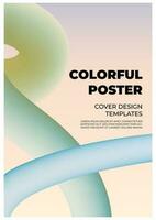 Modern abstract fluid shape cover vector design