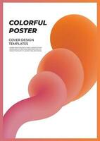 Modern abstract fluid shape cover vector design