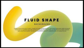 Abstract Colorful gradient fluid shape background vector Design