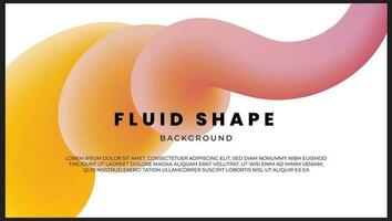 Abstract Colorful gradient fluid shape background vector Design