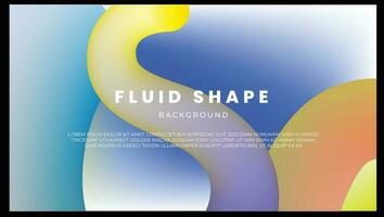 Abstract Colorful gradient fluid shape background vector Design