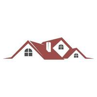 Residential roof design icon logo vector