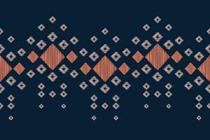 Ethnic Ikat fabric pattern geometric style.African Ikat embroidery Ethnic oriental pattern blue background. Abstract,vector,illustration.Texture,clothing,frame,decoration,carpet,motif. vector