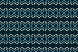 Ethnic Ikat fabric pattern geometric style.African Ikat embroidery Ethnic oriental pattern blue background. Abstract,vector,illustration.Texture,clothing,frame,decoration,carpet,motif. vector