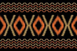 Ethnic Ikat fabric pattern geometric style.African Ikat embroidery Ethnic oriental pattern black background. Abstract,vector,illustration.Texture,clothing,frame,decoration,carpet,motif. vector