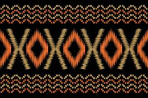 Ethnic Ikat fabric pattern geometric style.African Ikat embroidery Ethnic oriental pattern black background. Abstract,vector,illustration.Texture,clothing,frame,decoration,carpet,motif. vector