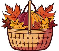 Wicked basket Illustrated vector element