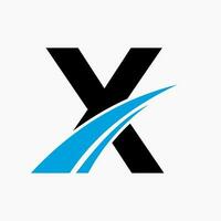 X logo, X letra logo diseño modelo vector