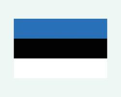 National Flag of Estonia. Estonian Country Flag. Republic of Estonia Detailed Banner. EPS Vector Illustration Cut File.