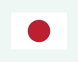 National Flag of Japan. Japanese Country Flag. Nippon Nihon Detailed Banner. EPS Vector Illustration Cut File.