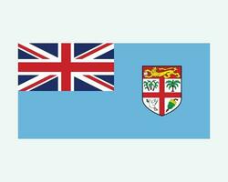 National Flag of Fiji. Fijian Country Flag. Republic of Fiji Detailed Banner. EPS Vector Illustration.