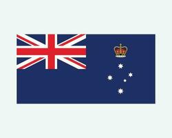 Victoria Vic Australia State Flag. Victorian Australian State Banner. EPS Vector Illustration.