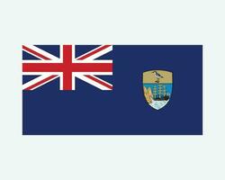 Santo helena bandera. S t. heleno bandera aislado en un blanco antecedentes. británico de ultramar territorio bot. eps vector ilustración.