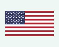 National Flag of USA. American Country Flag. United States of America Detailed Banner. EPS Vector Illustration Cut File.