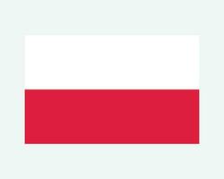 National Flag of Poland. Polish Country Flag. Republic of Poland Detailed Banner. EPS Vector Illustration Cut File.