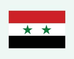 National Flag of Syria. Syrian Country Flag. Syrian Arab Republic Detailed Banner. EPS Vector Illustration Cut File.