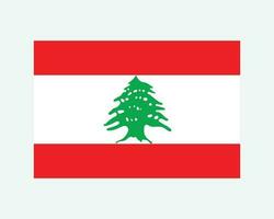 National Flag of Lebanon. Lebanese Country Flag. Lebanese Republic Detailed Banner. EPS Vector Illustration Cut File.