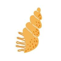 seashell hand drawn in flat style. Vector illustration