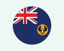 South Australia Round Flag. SA, Australia Circle Flag. Australian State Circular Shape Button Banner. EPS Vector Illustration.